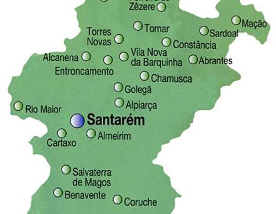 Mapa Distrito de Santarém