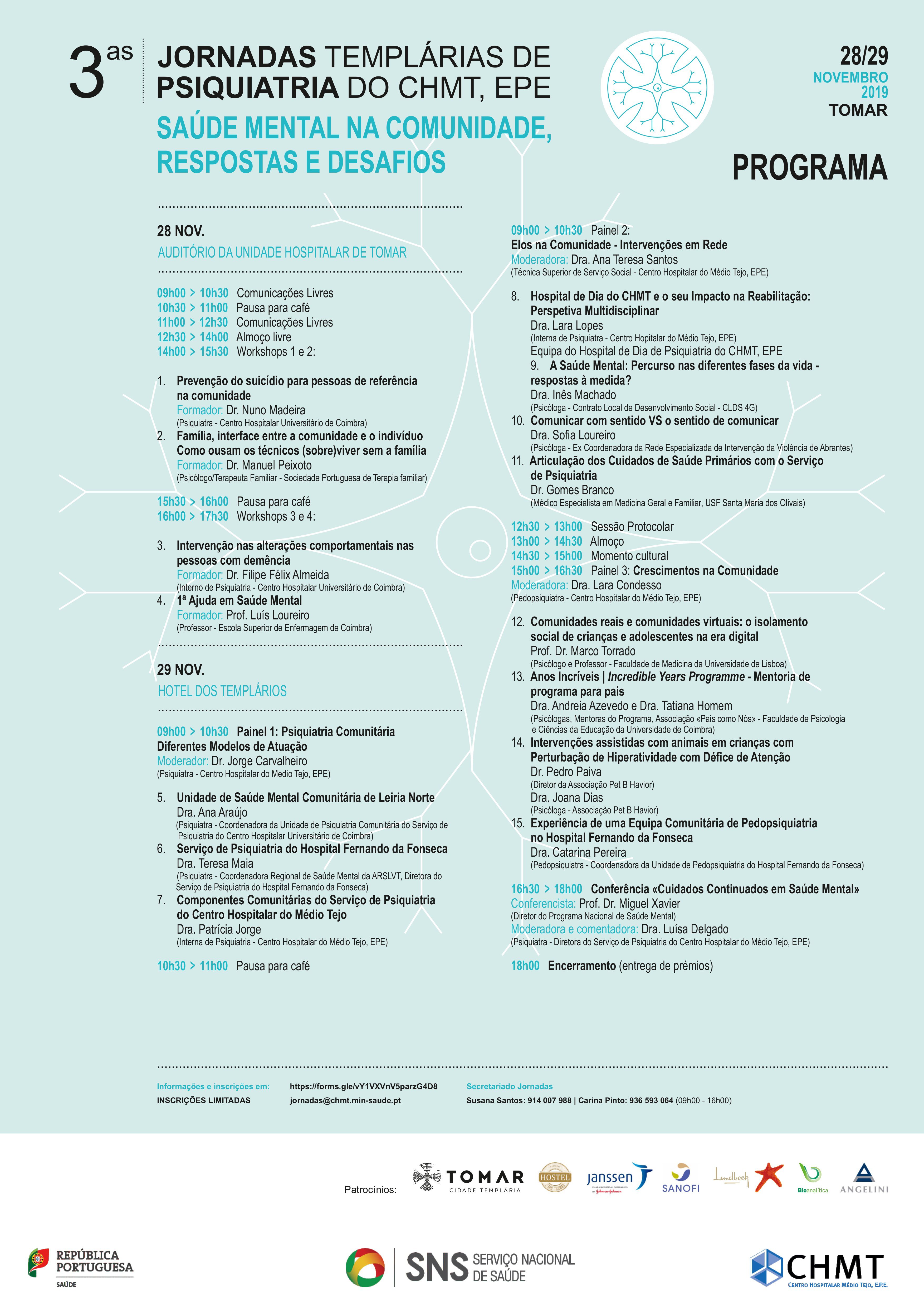 3 Jornadas de Psiquiatria do CHMT 20191
