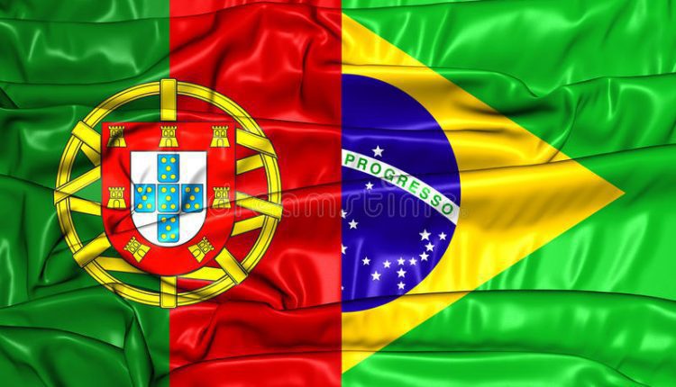 bandeira do brasil e do portugal 81740586