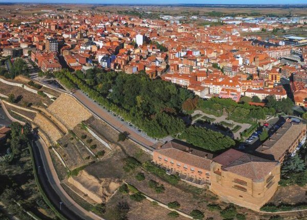 depositphotos 363654414 stock photo aerial view in benavente village
