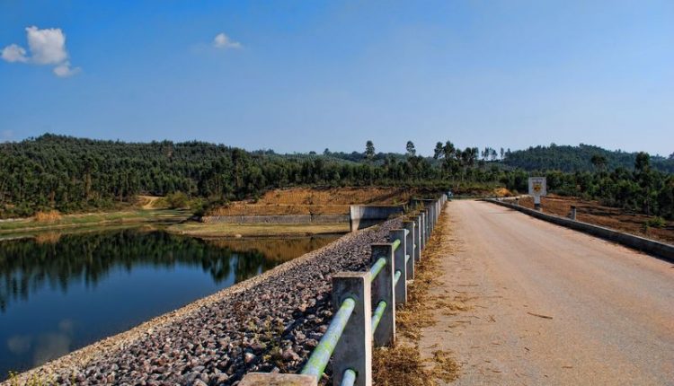 rocks at carril water dam in tomar portugal