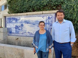 CMOleiros antigo bebedouro Artista Rosa Adonso e Vice Presidente Miguel Marques