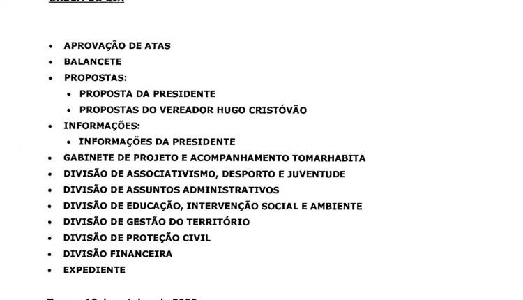 Ordem do dia 2022 10 17