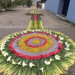 Olalhas mostra arte na decoração das ruas para o culto do Senhor dos Passos
