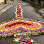 Olalhas mostra arte na decoração das ruas para o culto do Senhor dos Passos