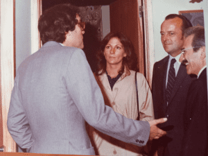 Francisco Pinto Balsemão visitou uma importante obra em Tomar, quando foi Primeiro-Ministro