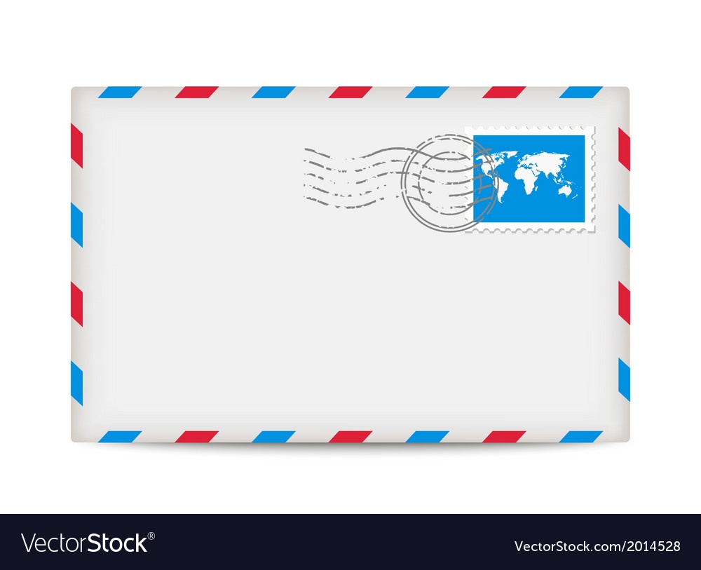 postage envelope with stamp vector 2014528