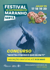 O Festival de Gastronomia do Maranho (17-20 de julho) traz este ano uma novidade – o concurso “ Mostra o Músico que há em ti ”, cujos vencedores terão oportunidade de abrir o palco principal para grandes nomes do panorama musical português como Miguel Araújo, Pedro Abrunhosa, Nininho Vaz Maia ou Camané. O concurso destina-se a todos os interessados com idade igual ou superior a 16 anos, e podem participar a solo ou acompanhados de apenas um músico. As inscrições já estão a decorrer, podendo ser feitas até dia 16 de maio (inclusive).