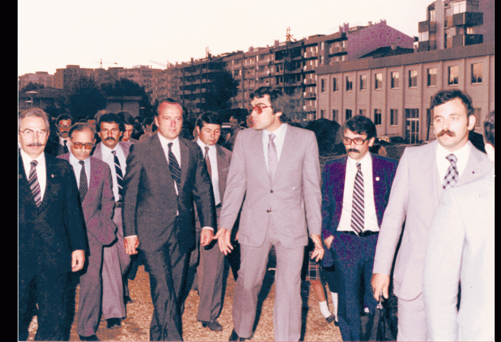 Francisco Pinto Balsemão visitou uma importante obra em Tomar, quando foi Primeiro-Ministro