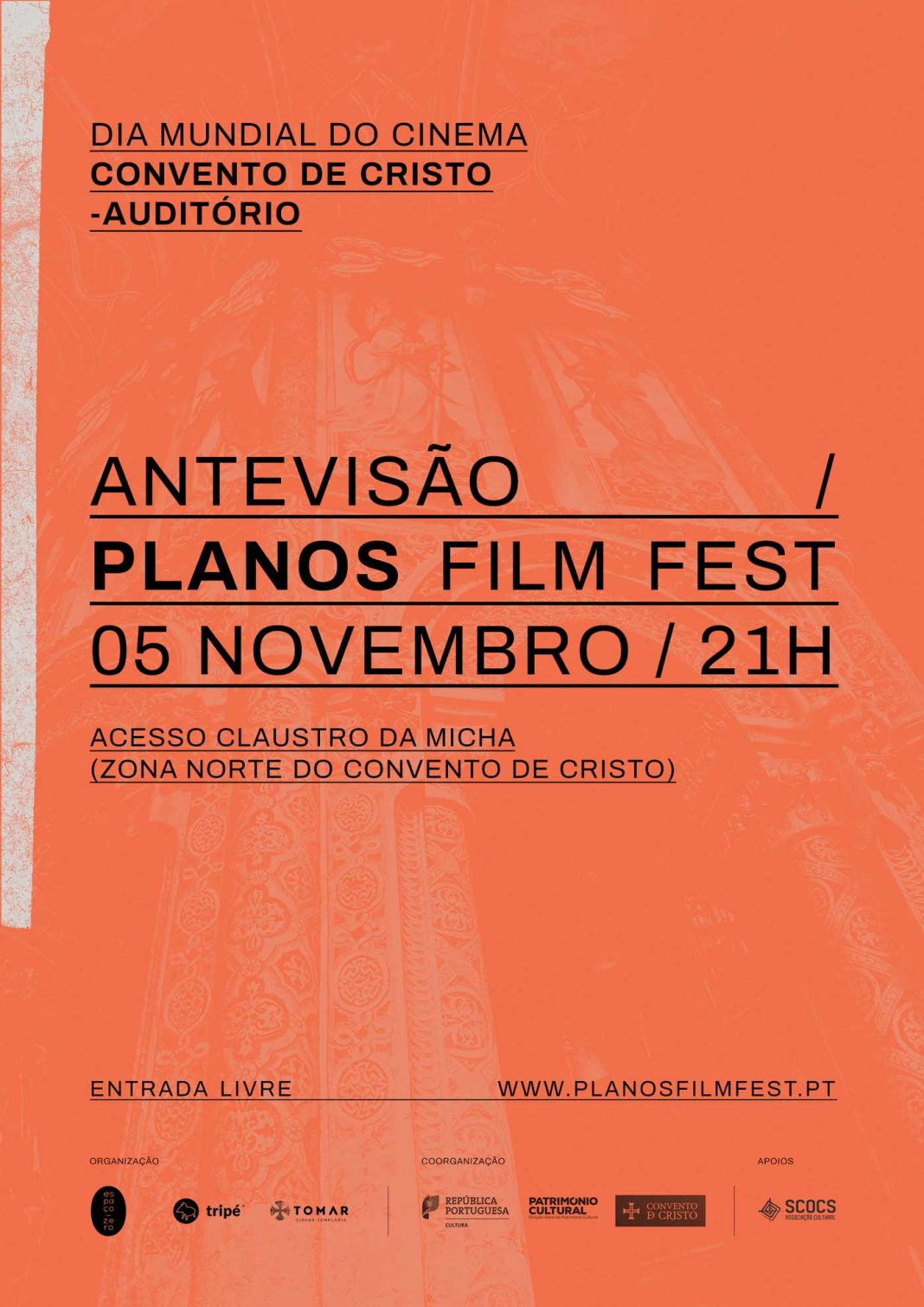 Convento de Cristo celebra Dia Mundial do Cinema com uma antevisão do PLANOS Film Fest.
