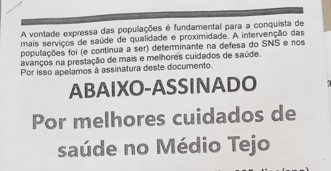 Abaixo-assinado por melhores cuidados de Saúde no Médio Tejo
