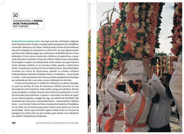 Festa dos Tabuleiros integra livro «100 Experiências Inesquecíveis em Portugal»
