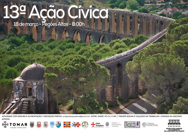 Amigos do Aqueduto do Convento de Cristo realizam hoje mais uma ação de limpeza