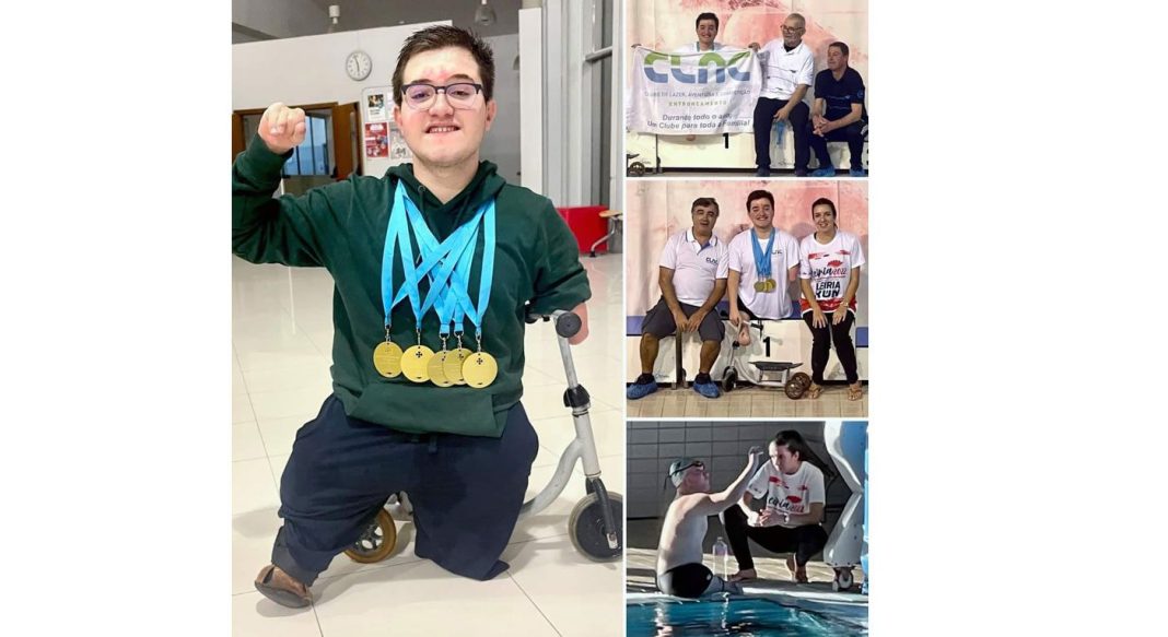 Parabéns Tiago Silva pela conquista do título de Pentacampeão Distrital de Natação