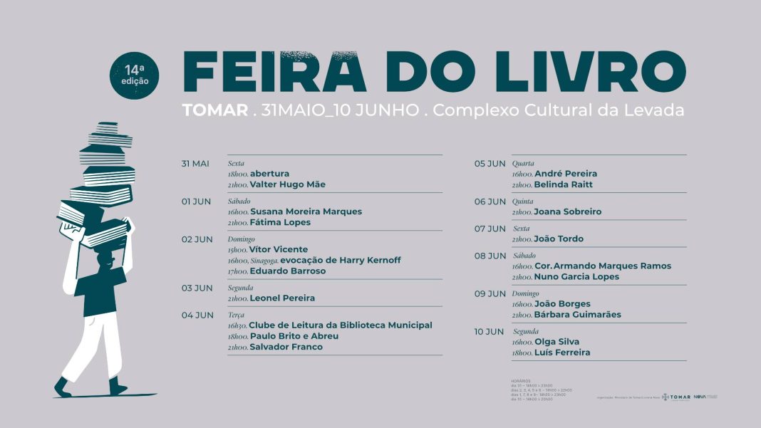 Valter Hugo Mãe, João Tordo e a relação de Tomar com a génese da poesia brasileira na Feira do Livro
