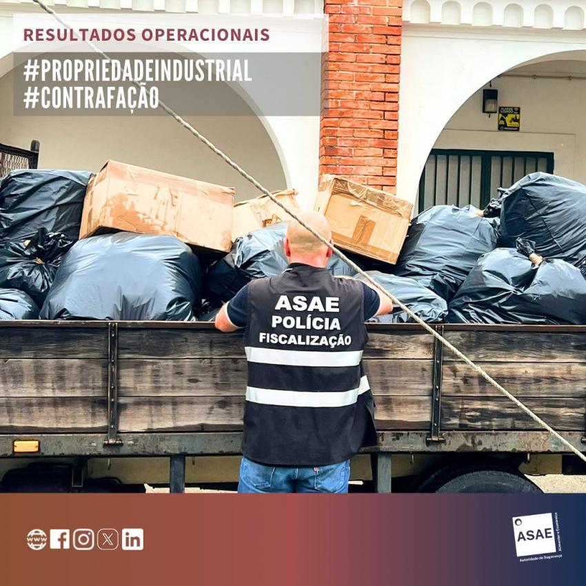ASAE apreende mais de 1.600 artigos falsificados no mercado semanal de Tomar