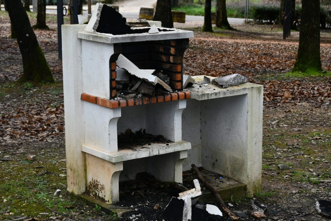 Atos de vandalismo em espaços públicos