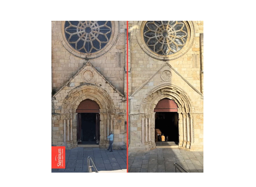 Já estão concluídas as obras de conservação do pórtico da Igreja de Santa Maria dos Olivais c/vídeo