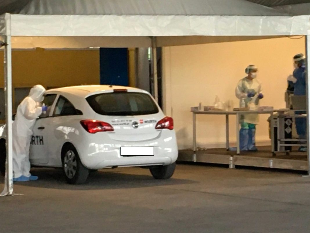 Drive-thru para testes à Covid-19 foi transferido para as instalações da antiga Quimigal, em Abrantes Abrantes drive tru1