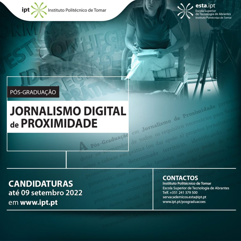 Banner email pos grad jornalismo digital proximidade