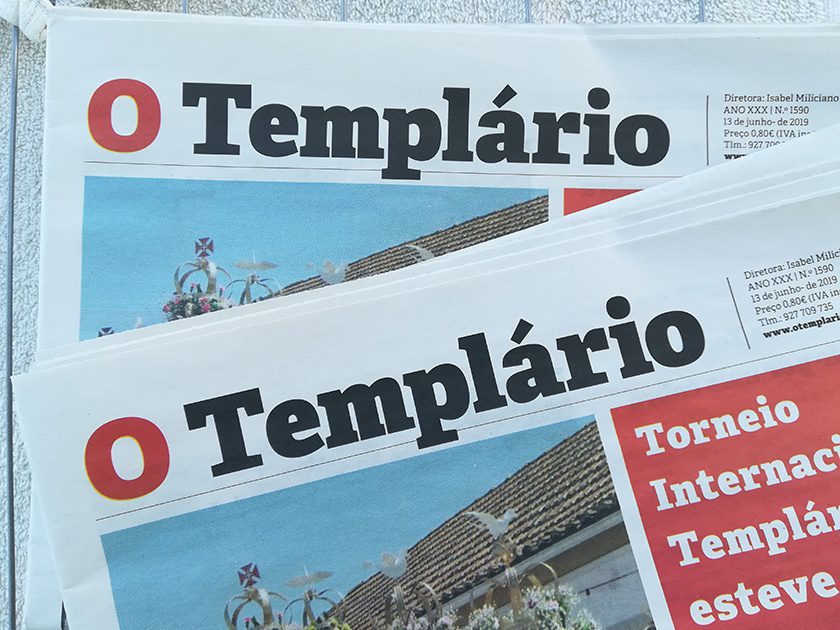 Veja aqui, a primeira página do Jornal O Templário