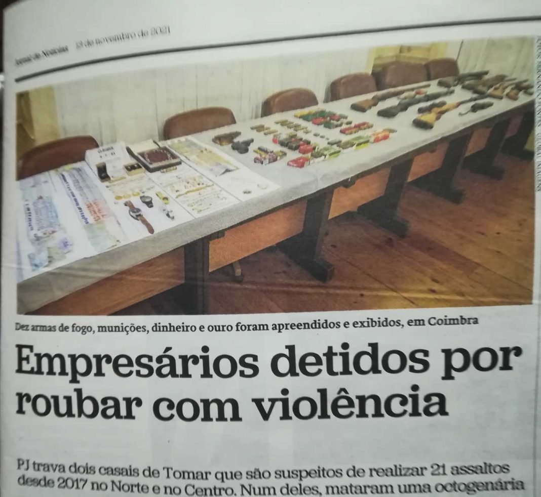 Empresários detidos por roubar com violência residem em Tomar