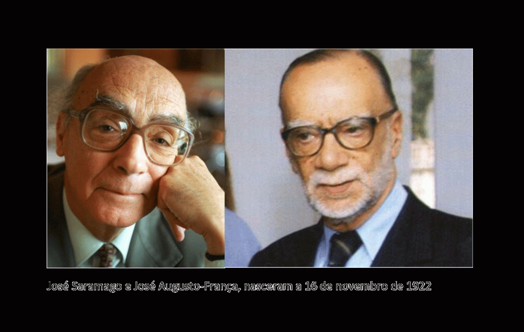 Dois grandes vultos da cultura portuguesa, José Saramago e José Augusto-França