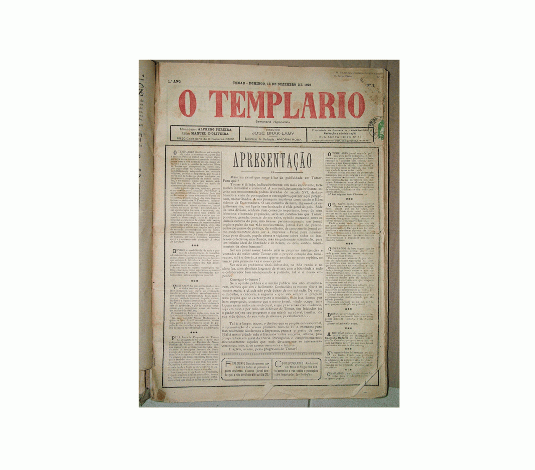 Faz hoje 100 anos que se publicou, pela primeira vez, o jornal O Templário