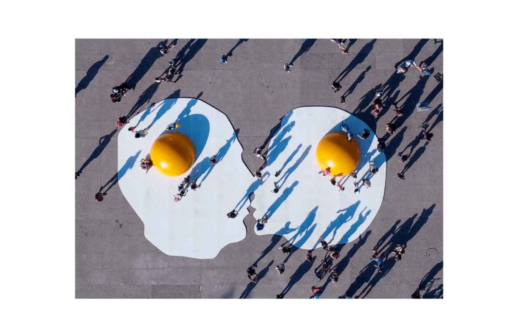 Ovos gigantes são arte na Feira Nacional da Agricultura 2023