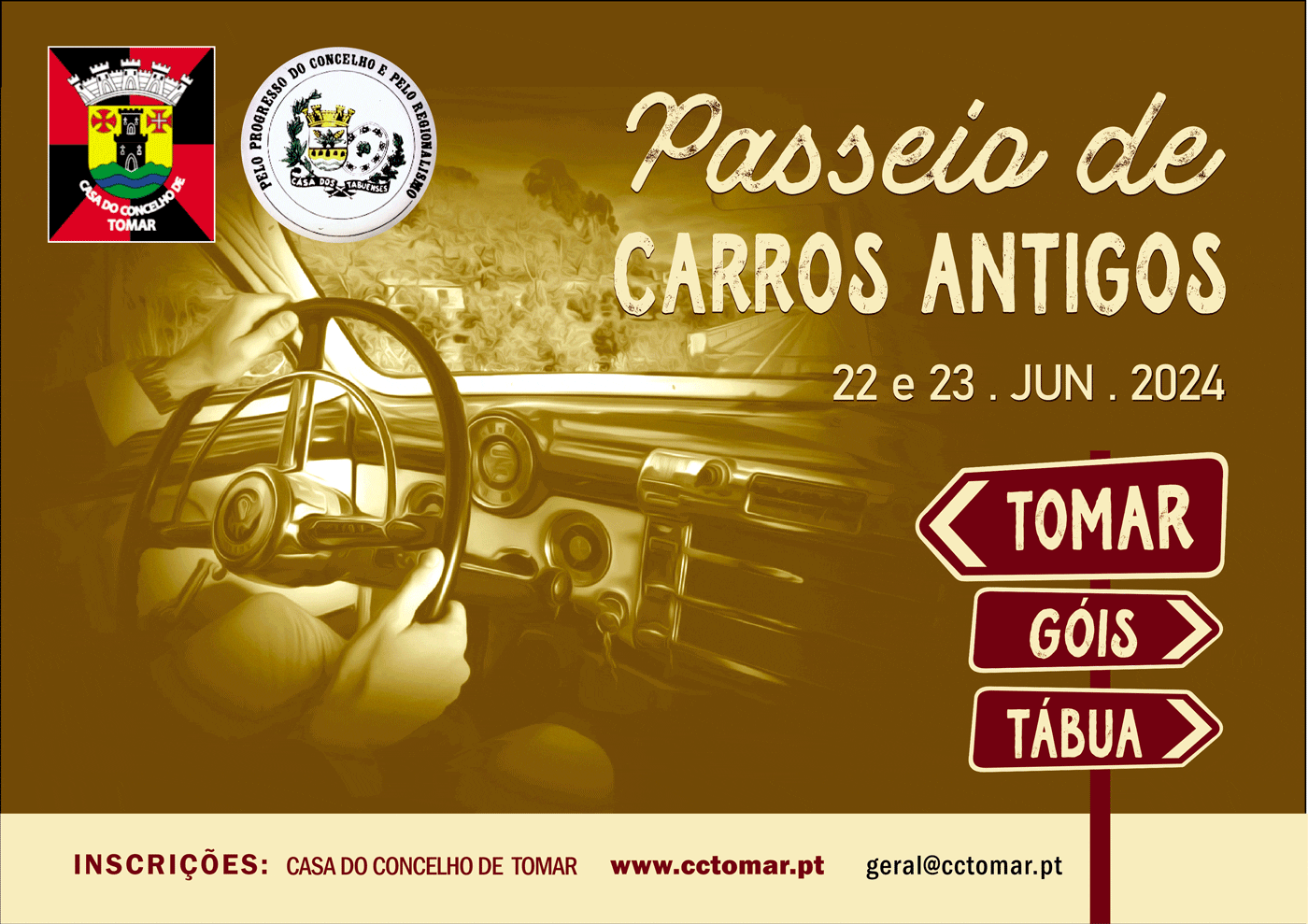 Passeio de Carros Antigos: De Tomar a Tábua, passando por Góis PASSEIO CLASSICOS 2024 (TABUA)