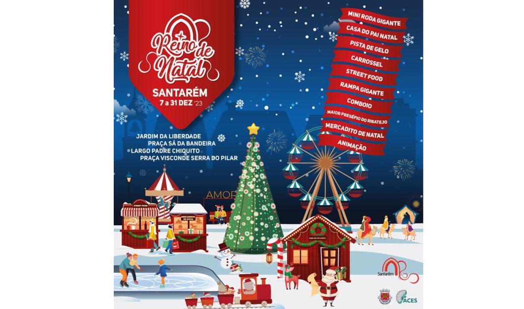 Pista de gelo, rampa gigante, carrossel, mini roda e comboio vão animar a quadra natalícia na capital do distrito