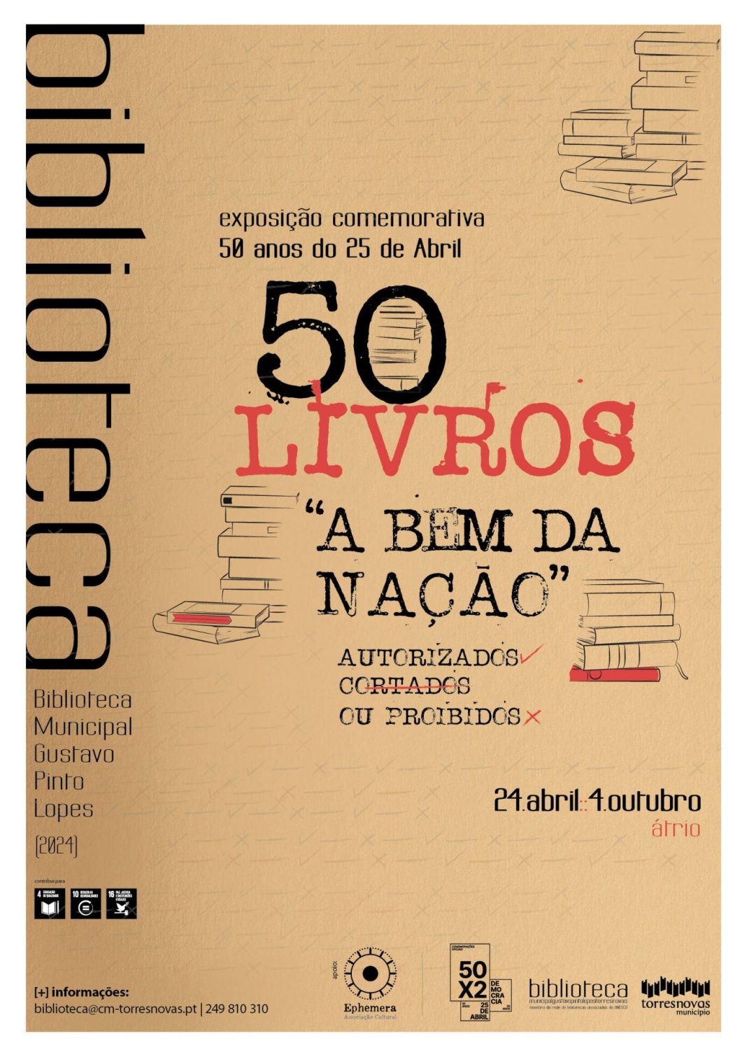 T. Novas: Exposição 50 LIVROS “a bem da nação” autorizados, cortados ou proibidos