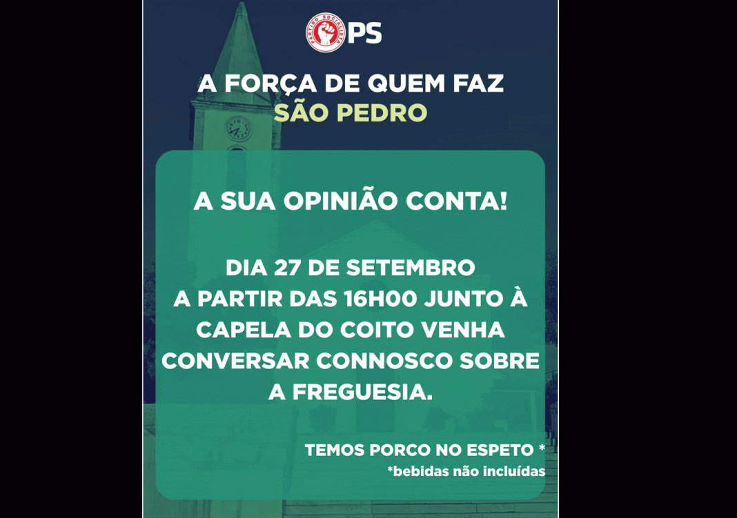 Candidata do PS à Junta de São Pedro quer ouvir a opinião dos fregueses