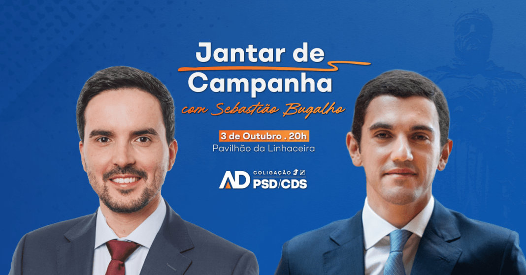 Sebastião Bugalho na Linhaceira para participar no Jantar de Campanha da AD – Coligação PSD/CDS