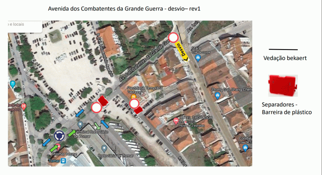 Tomar: Interdição de trânsito no cruzamento da Avenida dos Combatentes da Grande Guerra