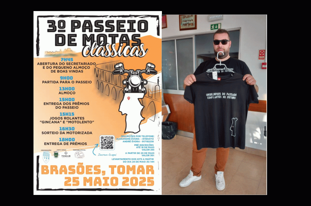 Brasões: Do Passeio das Motas Clássicas a 25 de maio até à concentração da Benção dos Capacetes em Fátima