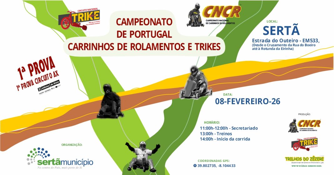 Campeonato Nacional de Carrinhos de Rolamentos e Trikes arranca na Sertã