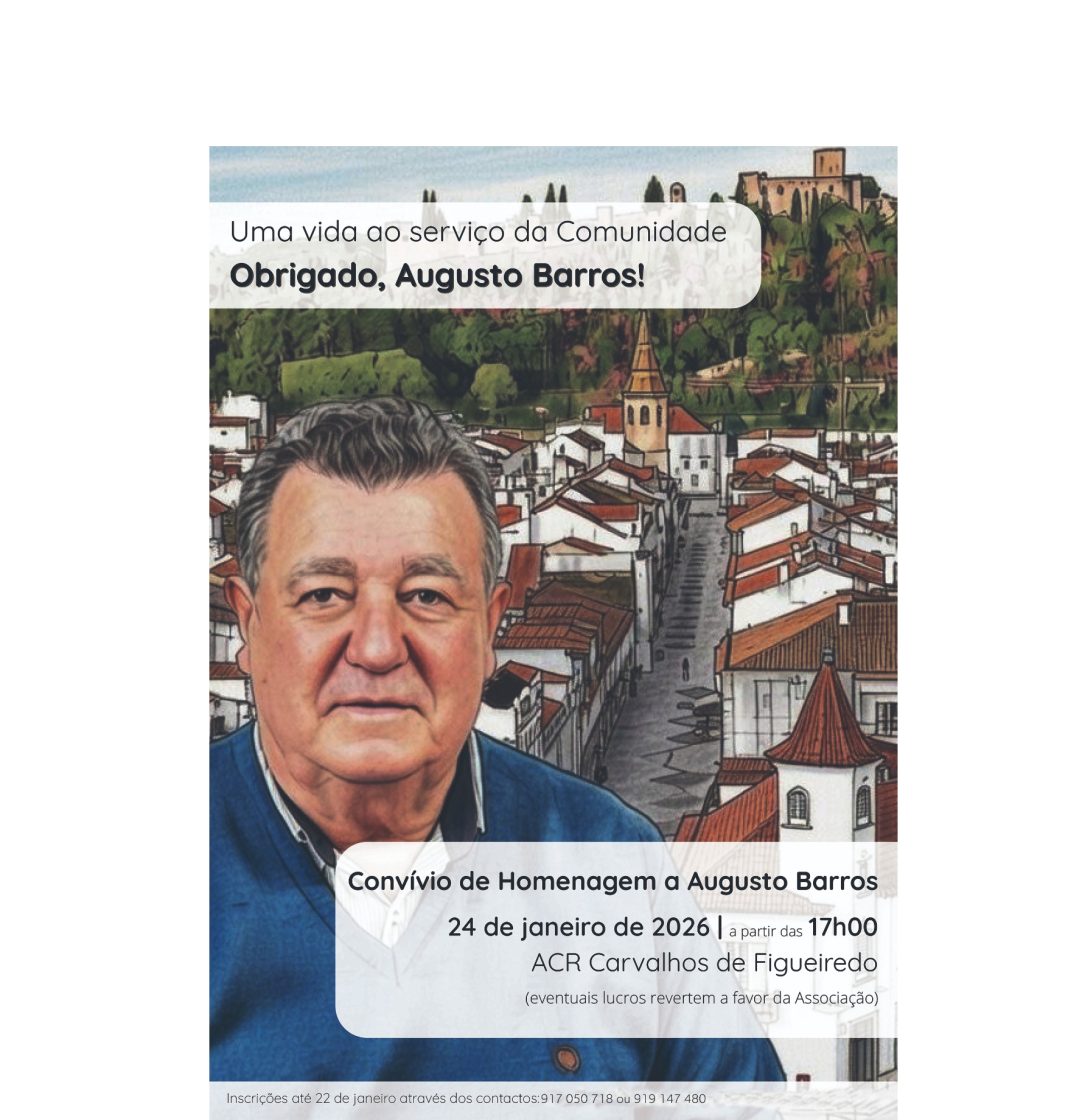Grupo de tomarenses organiza homenagem a ex-presidente de junta Augusto Barros