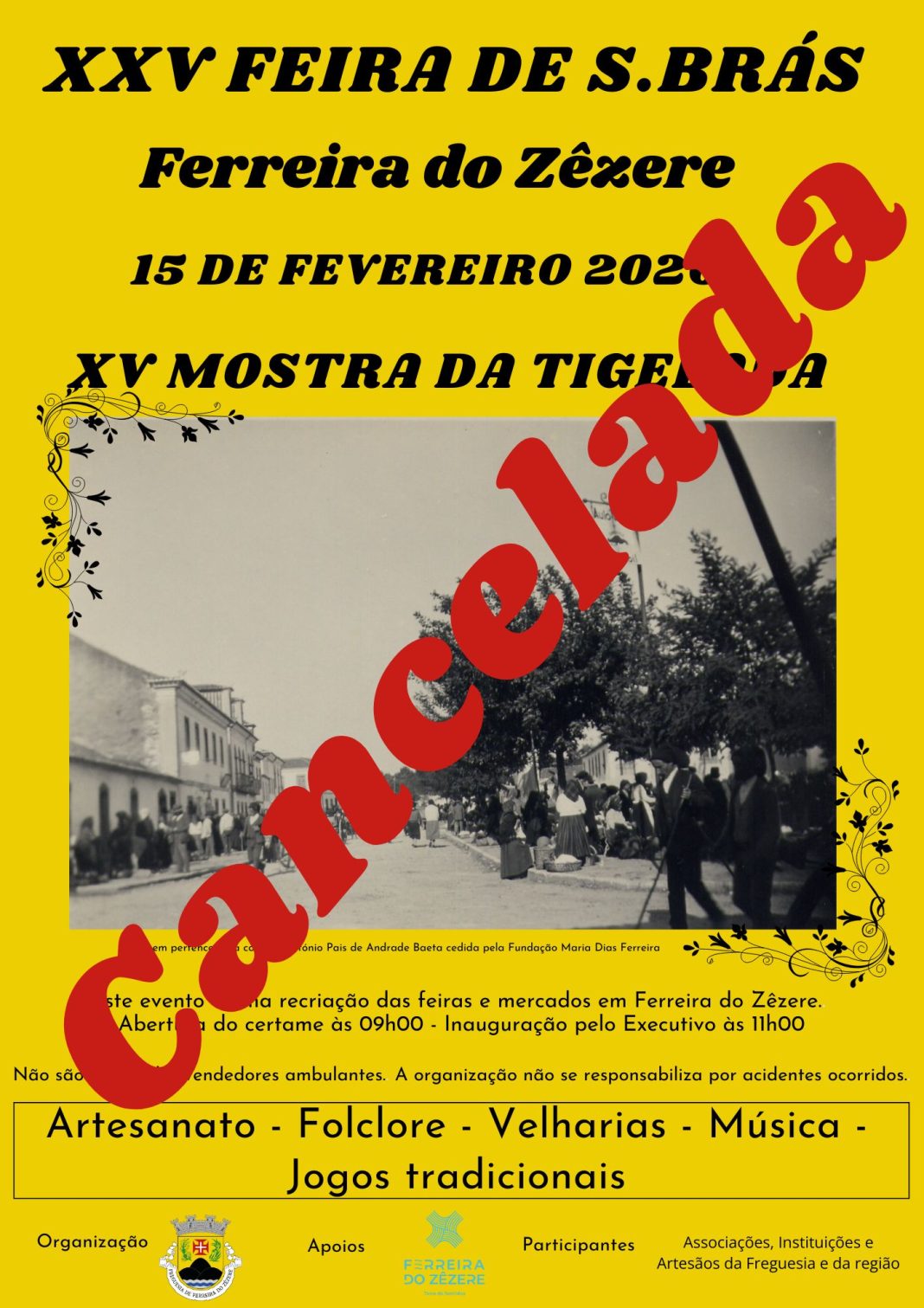 Ferreira do Zêzere: Feira de São Brás foi cancelada 