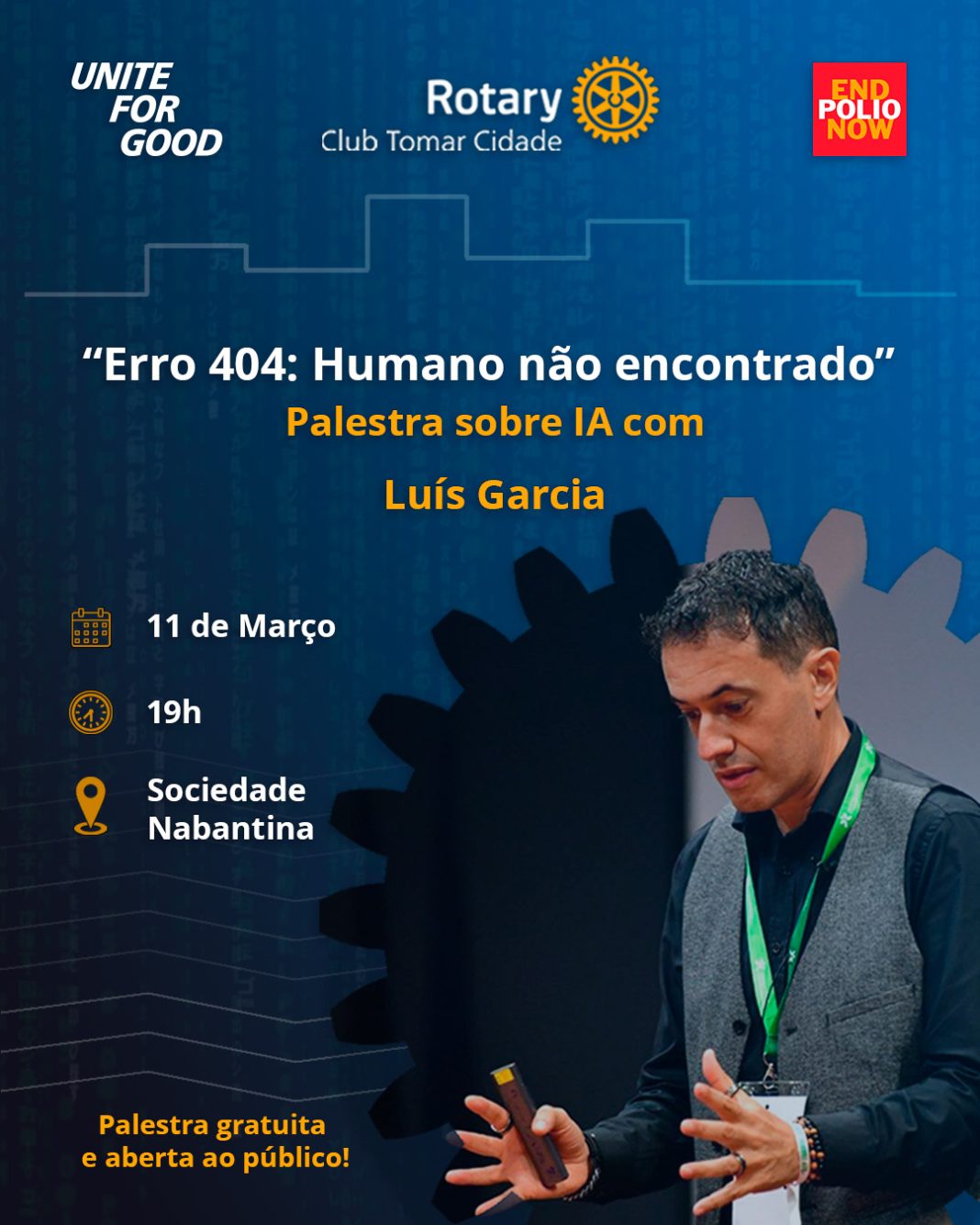 Palestra dedicada ao tema da Inteligência Artificial, na Nabantina em Tomar