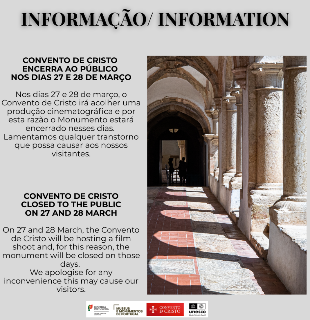 Convento de Cristo encerra ao público dois dias devido a filmagens Convento de Cristo encerra ao público dois dias devido a filmagens