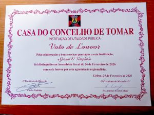 Imprensa tomarense agraciada com Voto de Louvor pela Casa do Concelho de Tomar