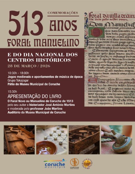 Coruche apresenta livro sobre o Foral Manuelino de 1513 no Dia Nacional dos Centros Históricos Coruche apresenta livro sobre o Foral Manuelino de 1513 no Dia Nacional dos Centros Históricos