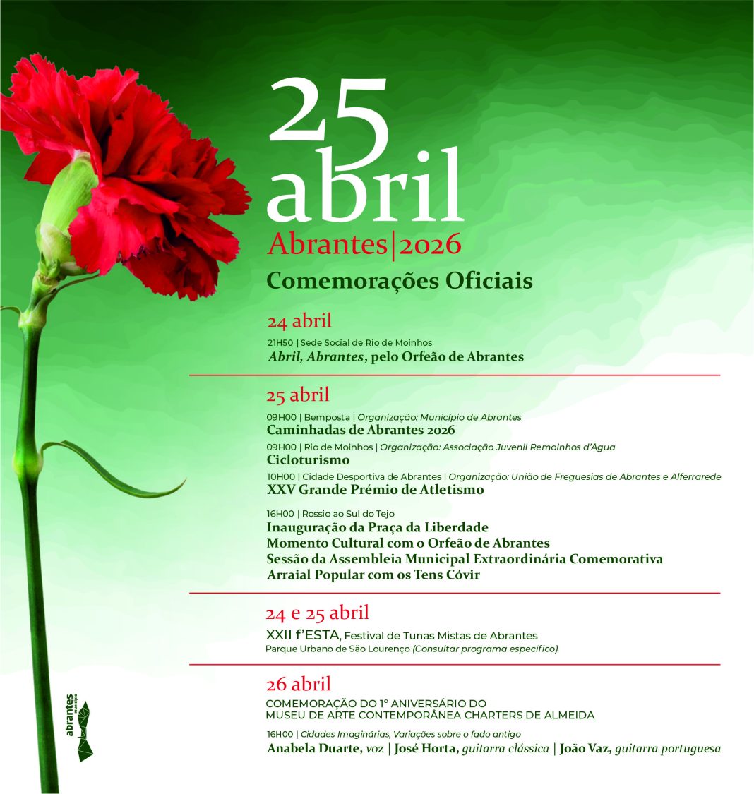 Comemorações oficiais do 25 de Abril em Abrantes