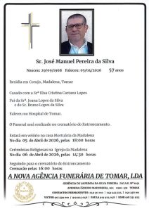 Morreu José Silva, dirigente da Associação C.R.M Tempo Livre do Marmeleiro