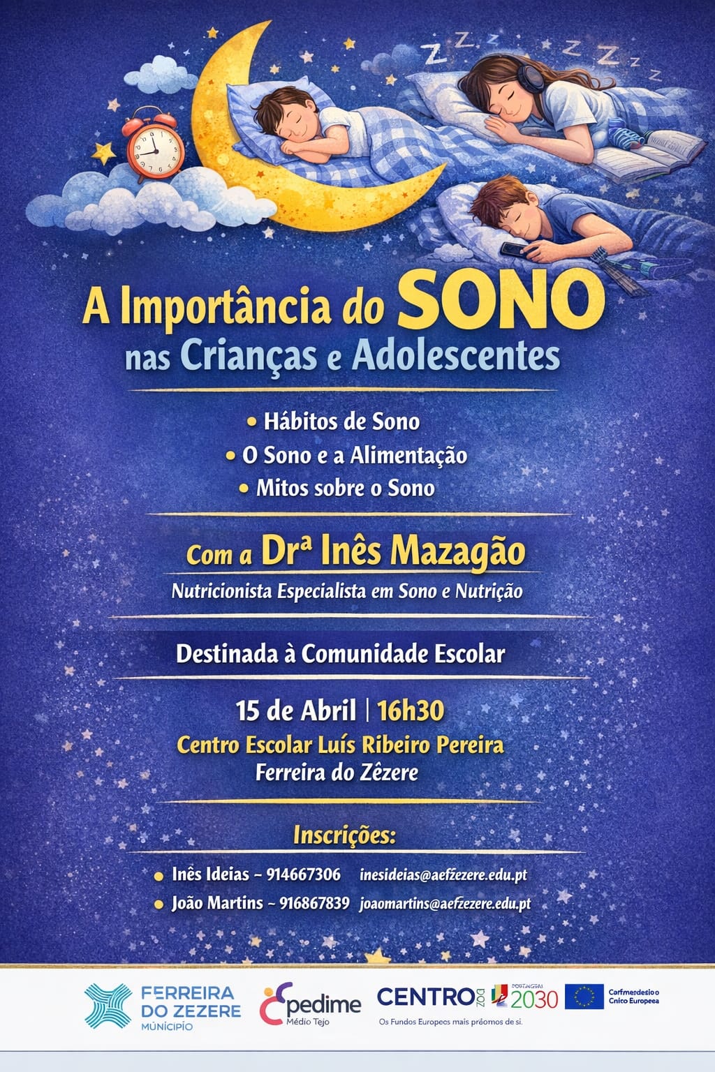 Ferreira do Zêzere promove sessão sobre a importância do sono em crianças e jovens