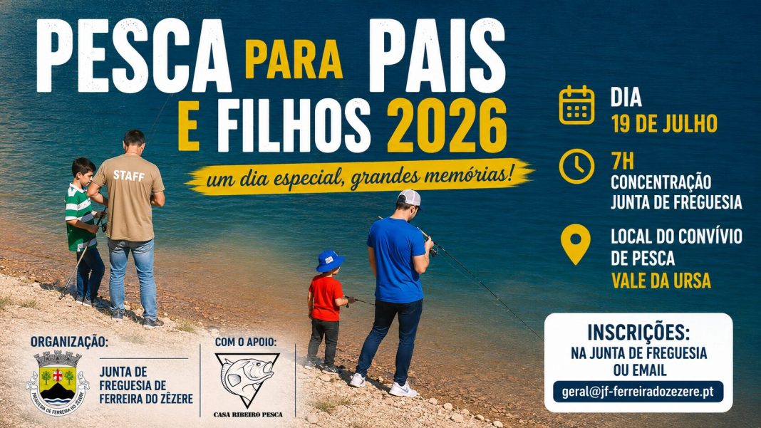 Freguesia de Ferreira do Zêzere realiza 2.ª edição de “Pesca para Pais e Filhos”