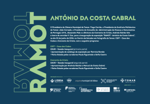 Exposição RAMOT – António da Costa Cabral inaugura em Tomar em dois espaços 
