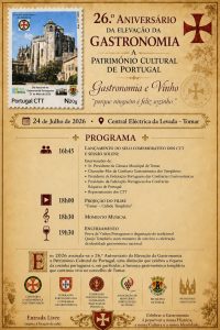 Tomar assinala 26.º aniversário da elevação da Gastronomia a Património Cultural de Portugal
