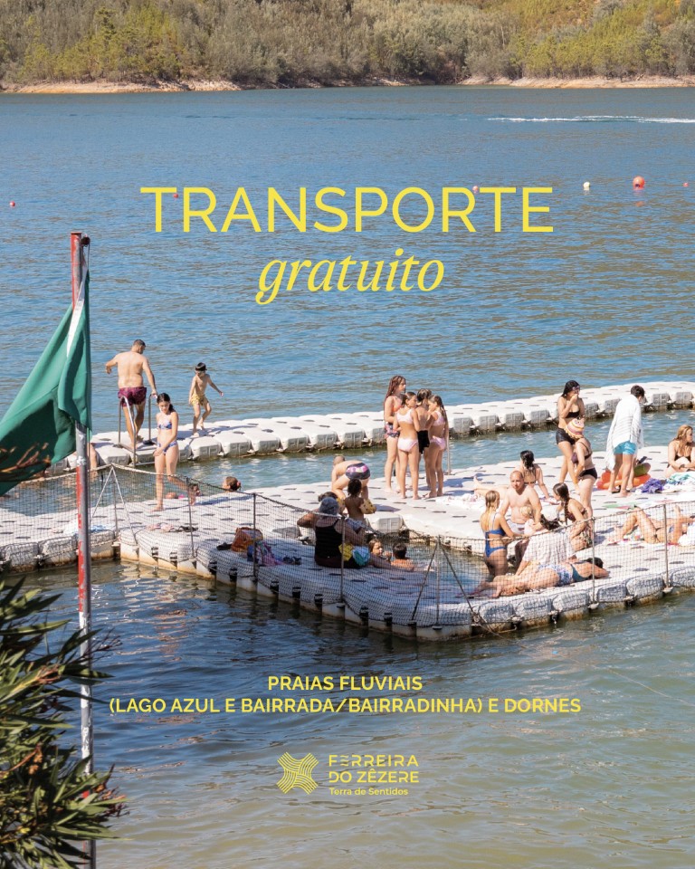 Ferreira do Zêzere: Há transporte gratuito para as praias fluviais e Dornes Ferreira do Zêzere: Há transporte gratuito para as praias fluviais e Dornes